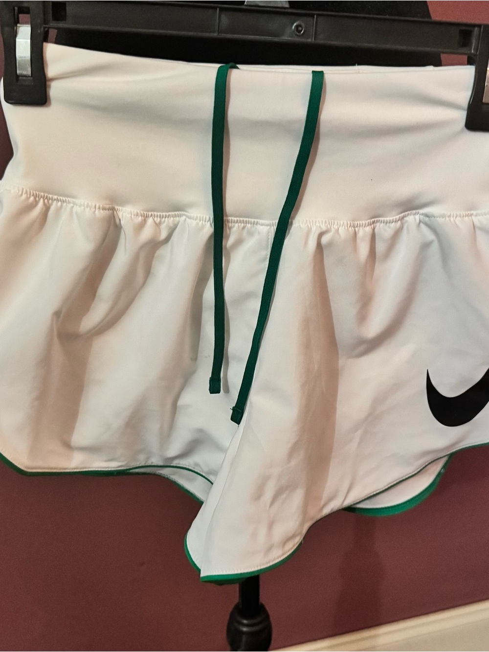 Nike White Sports Top with Black Swoosh